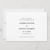 Meine Menschen heiraten moderne Typografie Ankündigung (Rückseite)