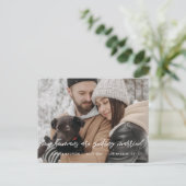 Meine Menschen heiraten moderne Typografie Ankündigungspostkarte (Stehend Vorderseite)