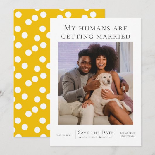 Meine Menschen heiraten Personalisiert Hochzeit Save The Date (Vorne/Hinten)