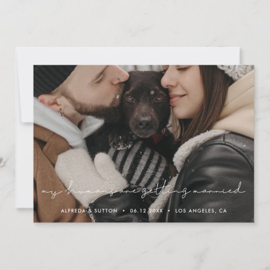 Meine Menschen heiraten Pet-Foto Ankündigung (Vorderseite)