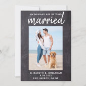 Meine Menschen heiraten rustikale Hunde Hochzeit Save The Date (Vorderseite)