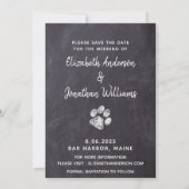 Meine Menschen heiraten rustikale Hunde Hochzeit Save The Date (Rückseite)