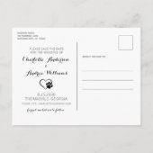 Meine Menschen heiraten Save the Date Hund Ankündigungspostkarte (Rückseite)
