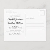 Meine Menschen heiraten Save the Date Pferd Ankündigungspostkarte (Rückseite)