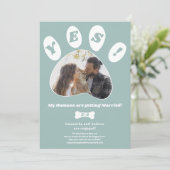 Meine Menschen heiraten Verlobung Pfote Foto Ankündigung (Stehend Vorderseite)