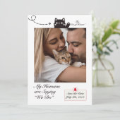 Meine Menschen sind Sprichwort, das wir Katzenjamm Einladung (Stehend Vorderseite)