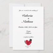 Meine Menschen sind Sprichwort, das wir Katzenjamm Einladung (Rückseite)