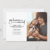 Meine Menschen werden 2 Foto Engagement Party Einladung (Vorderseite)