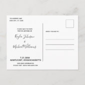 Meine Menschen werden heiraten, wenn der Hund Hoch Ankündigungspostkarte (Rückseite)