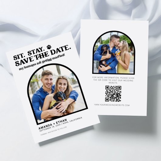 Meine Menschen werden heiraten, wenn der Hund Hoch Save The Date