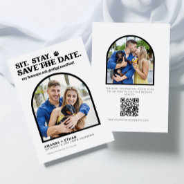 Meine Menschen werden heiraten, wenn der Hund Hoch Save The Date