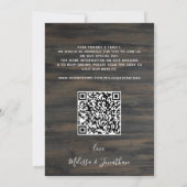 Meine Menschen werden mit QR-Kodex Hochzeit heirat Einladung (Rückseite)