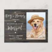 Meine Menschen werden mit QR-Kodex Hochzeit heirat Einladungspostkarte (Vorderseite)