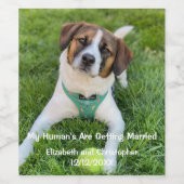 Meine Menschen werden mit Wi-Foto in der Verlobung Weinetikett (Einzelnes Label)