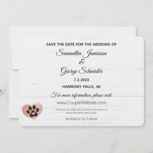 Meine Menschen werden Save the Date verheiratete H Einladung (Rückseite)