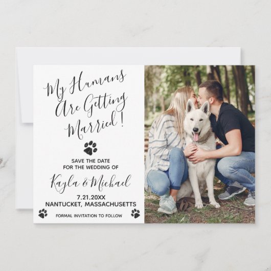 Meine Menschen werden verheiratet - elegante Hochz Save The Date (Vorderseite)