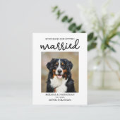 Meine Menschen werden verheiratet | Hund Save the  Postkarte (Stehend Vorderseite)