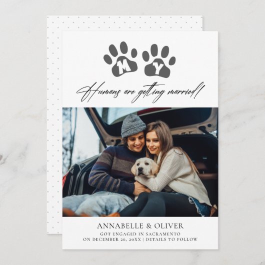 Meine Menschen werden verheiratet | VERLOBUNG Ankündigung (Vorne/Hinten)