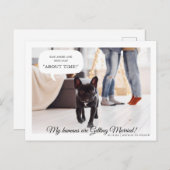 Meine Menschen werden verheiratet | VERLOBUNG Ankündigungspostkarte (Vorne/Hinten)