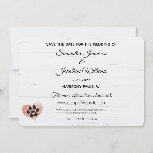 Meine Menschen werden verheiratet, verschiedene Hu Einladung (Rückseite)