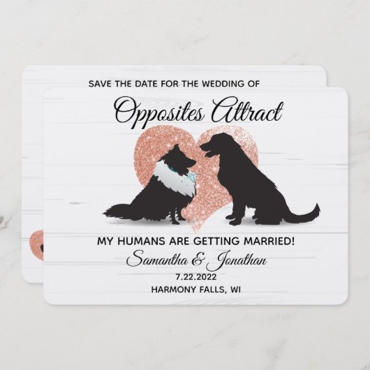 Meine Menschen werden verheiratet, verschiedene Hu Einladung (Vorne/Hinten)