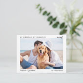 Meine Menschen werden Verlobung von Haustieren ver Ankündigungspostkarte (Stehend Vorderseite)