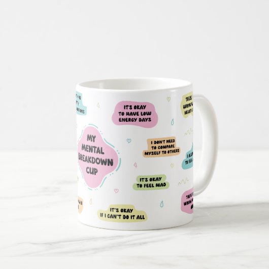 Meine Mental Breakdown Tasse. Kaffeetasse (VorderseiteRechts)