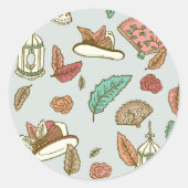 Meine Messe Lady Runder Aufkleber (Vorderseite)