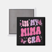 Meine Mima Era Funny Butterfly Groovy Retro Mütter Magnet (Vorderseite/Rückseite)