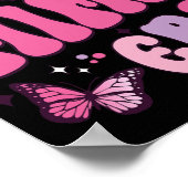 Meine Mima Era Funny Butterfly Groovy Retro Mütter Poster (Ecke)