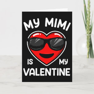 Meine Mimi ist mein Valentinsherz Sungles Junge Mä Karte