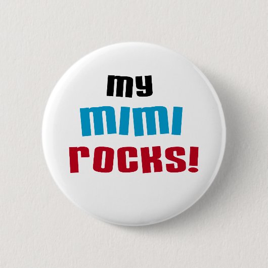 Meine Mimi Rocks T - Shirt und Geschenke Button (Vorderseite)