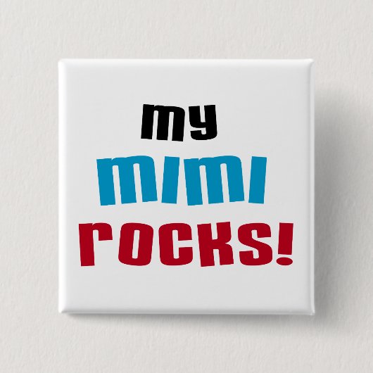 Meine Mimi Rocks T - Shirt und Geschenke Button (Vorderseite)