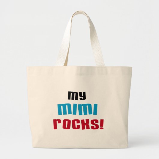 Meine Mimi Rocks T - Shirt und Geschenke Jumbo Stoffbeutel (Vorne)