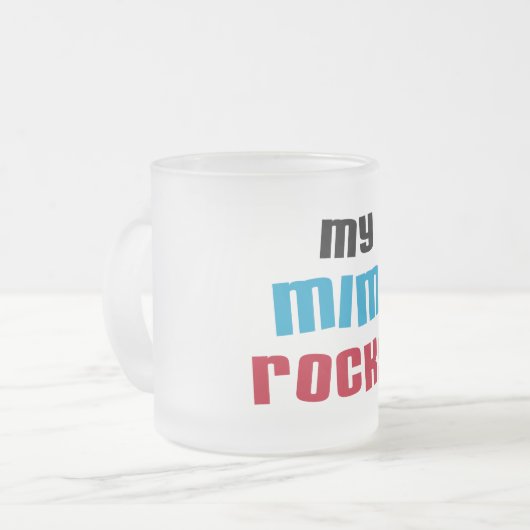 Meine Mimi Rocks T - Shirt und Geschenke Mattglastasse (Vorderseite Links)