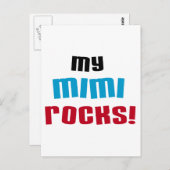Meine Mimi Rocks T - Shirt und Geschenke Postkarte (Vorne/Hinten)
