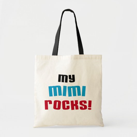 Meine Mimi Rocks T - Shirt und Geschenke Tragetasche (Vorne)