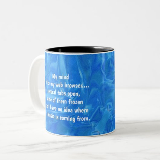 Meine Mind-Coffee-Tasse Zweifarbige Tasse (Vorderseite Links)