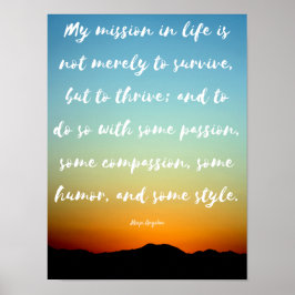 "Meine Mission im Leben" - Inspirationspopster Poster