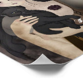 Meine mit Augen Schwarze Feline Poster (Ecke)