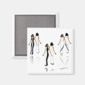 Meine Mode Art - Square Magnet (Vorderseite/Rückseite)