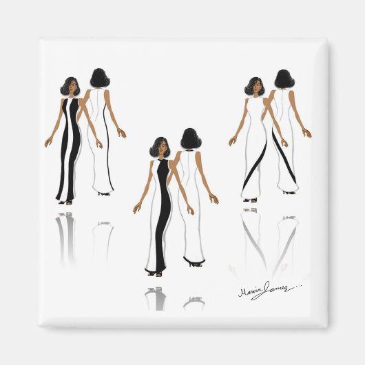 Meine Mode Art - Square Magnet (Vorne)