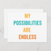 Meine Möglichkeiten sind endlose Affirmation Postc Postkarte (Vorne/Hinten)