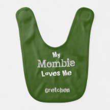 Meine Mombie Lieben Me Green Baby Bib