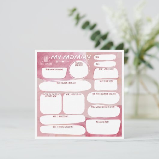 Meine mommy_personalisied Dankeskarte (Stehend Vorderseite)