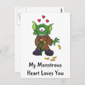 Meine monströsen Lieben im Herzen Postkarte (Vorne/Hinten)