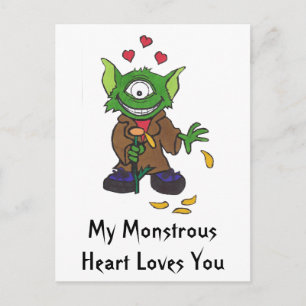 Meine monströsen Lieben im Herzen Postkarte