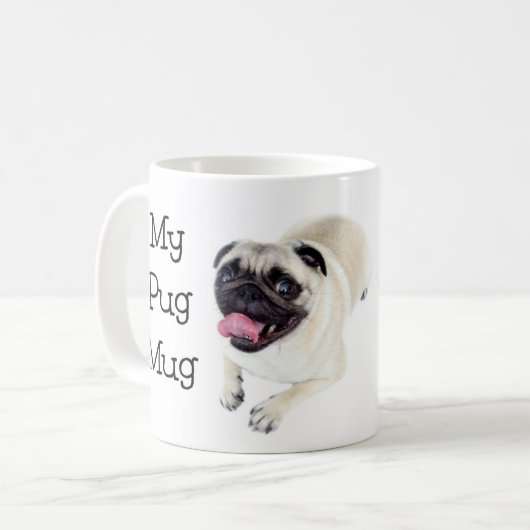 Meine Mops Tasse Niedlich Hunde Tasse (Vorderseite Links)