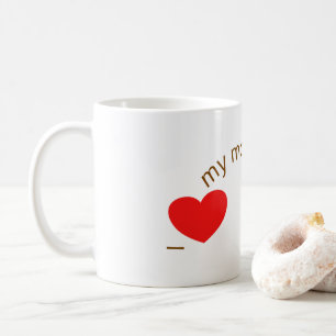 Meine morgendliche Kaffee-Minimalist-Herztasse Kaffeetasse