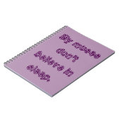 Meine Musen glauben nicht an Schlaf Notizblock (Linke Seite)